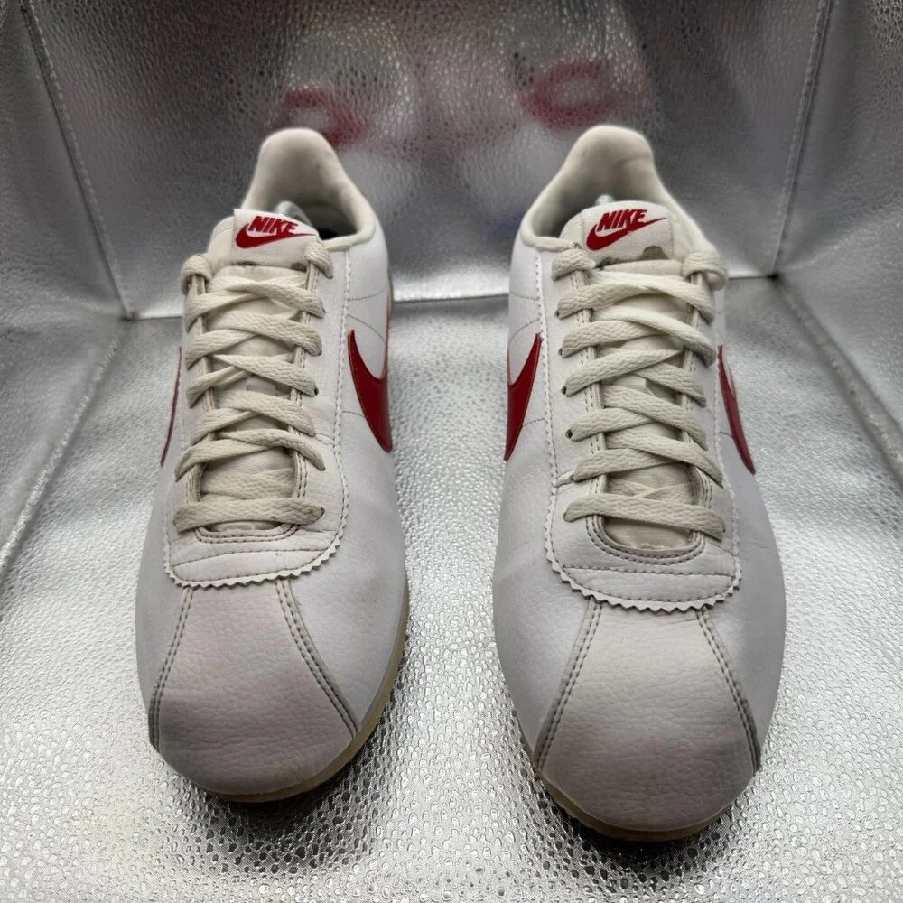 Size 12 Nike Classic Cortez Leather Forrest Gump White‎ Mens Sneakers 749571-154